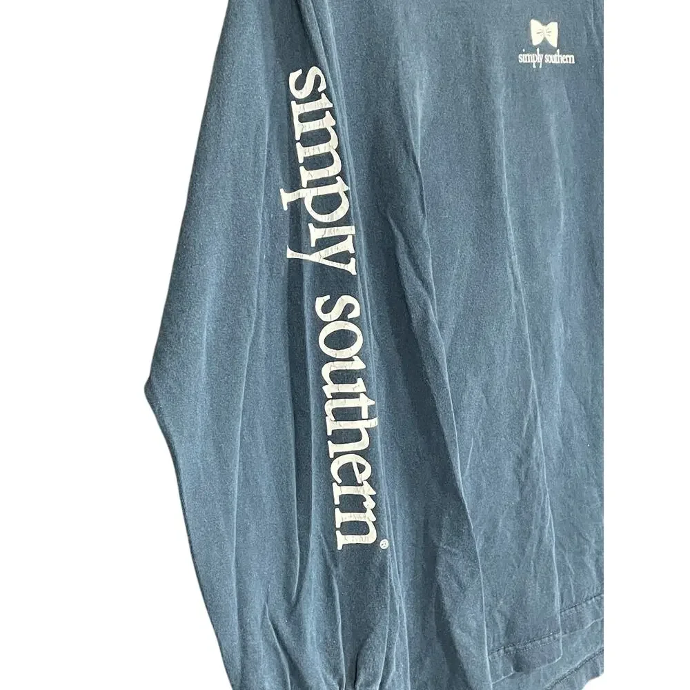 Women's Simply Southern brand long sleeve front and back graphic top Lg regular